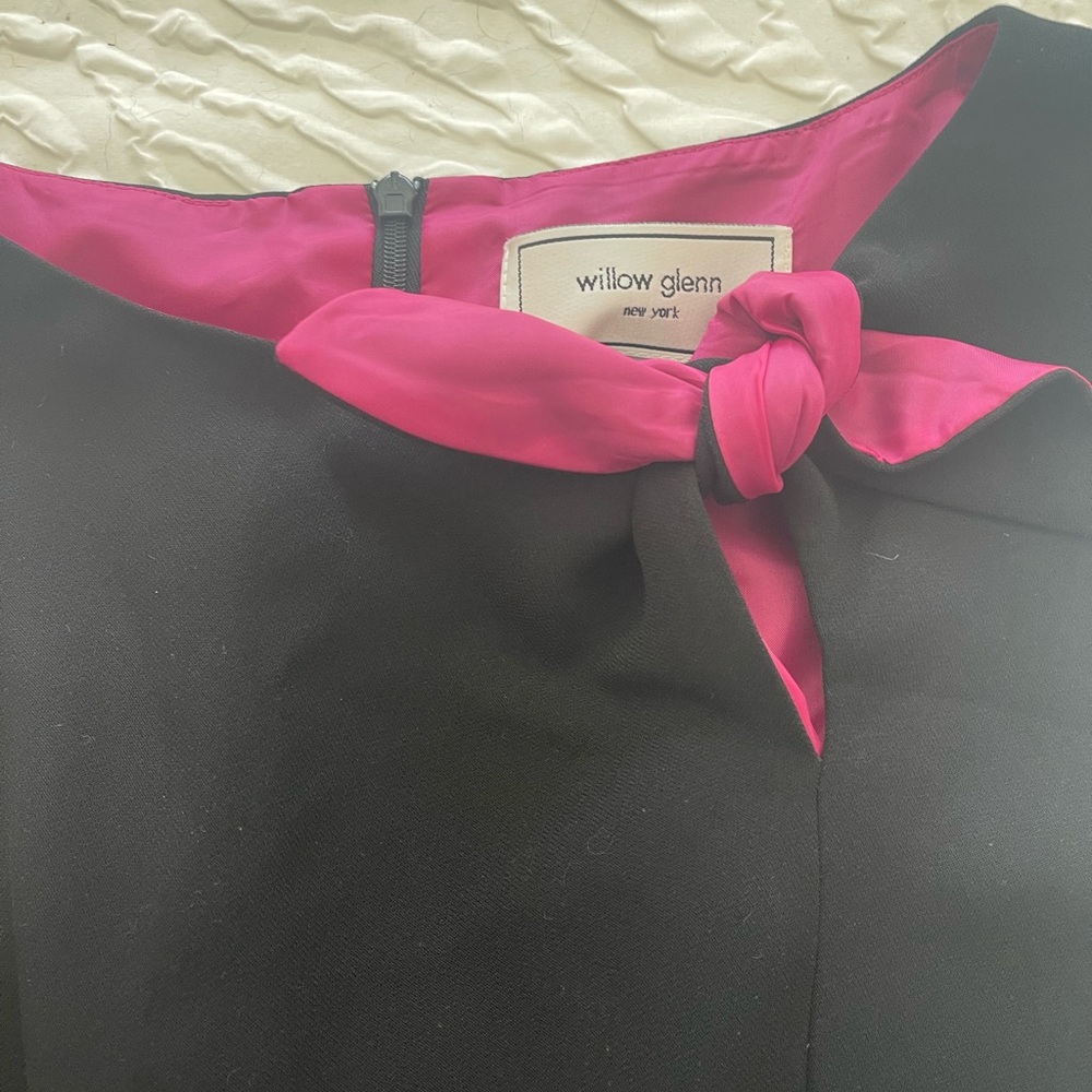 Willow Glenn Black Dress with Pink Accents